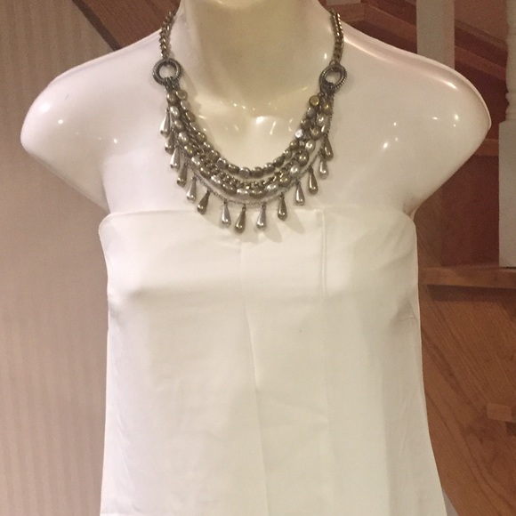 ⬇️Price Drop⬇️NWOT Slip on Strapless summer dress European design - Picture 2 of 3